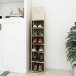Bonnevie - meuble  chaussures tagre  chaussures - chne sonoma 25x27x102 cm agglomr bv166855