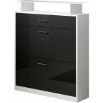 Muebles bonitos - meuble  chaussures avec led meuble d'entre 105x89x24cm 2 portes 1 tiroir modle paola ...