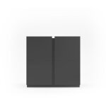 Meuble � chaussures, mod�le odda (516graph), avec deux portes, herdasa. graphite