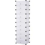 Meuble à chaussures en plastique, rangement de chaussures diy, pliable et modulable, 10 couches, 47x37x170cm, ... Meuble à chaussures en plastique, rangement de chaussures diy, pliable et modulable, 10 couches, 47x37x170cm, ...