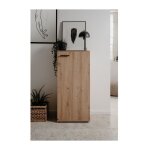 Finori - meuble a chaussures satos - chene artisan - 100 x 110 x 34 cm - capacité 12 paires Finori - meuble a chaussures satos - chene artisan - 100 x 110 x 34 cm - capacité 12 paires