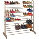 Wenko ? �tag�re � chaussures extensible m�tal 67 - 116 cm ? hauteur 125, 5 cm ? capacit� 42 paires ? ...