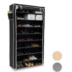 Relaxdays - meuble � chaussures valentin, 10 niveaux, pour 45 paires de chaussures, h x l x p : 161 x ...