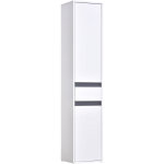 Homcom - meuble colonne rangement salle de bain style contemporain 2 placards 3 tagres et tiroir coulissant ...