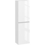 Meuble colonne rangement salle de bain style contemporain 2 placards �tag�res r�glables 35 x 25 x 120 ...