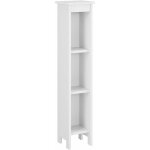Meuble colonne pour salle de bain meuble de rangement avec 3 compartiments de stockage ouverts bois composite ...