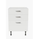 Cuisibane - meuble de cuisine bas casserolier - 60 cm - blanc