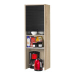 Beaux meubles pas chers - meuble haut de cuisine à rideau 40x35x123, 6 cm noir et chêne - cook Beaux meubles pas chers - meuble haut de cuisine à rideau 40x35x123, 6 cm noir et chêne - cook