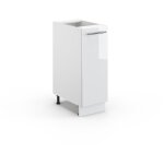 Meuble de cuisine fame - line, blanc haute brillance, 30 cm sans plan de travail vicco