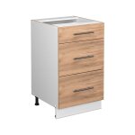 Meuble cuisine fame - line, ch�ne de force dor�, 50 cm sans plan de travail vicco