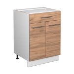 Meuble cuisine fame - line, ch�ne de force dor�, 60 cm avec tiroir, sans plan de travail vicco