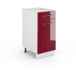 Meuble cuisine fame - line, rouge bordeaux haute brillance, 40 cm sans plan de travail vicco