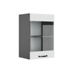 Vicco - meuble de cuisine haut vitr� r - line, blanc campagne, 40 cm