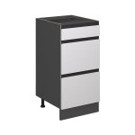 Vicco - meuble cuisine r - line, blanc, 40cm pt marbre