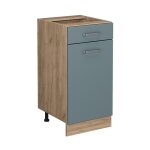 Meuble cuisine r - line, bleu - gris, 40cm sans pt vicco