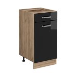 Meuble cuisine r - line, noir haute brillance, 40 cm sans plan de travail vicco
