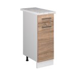 Vicco - meuble cuisine r - line, sonoma, 30 cm, pt marbre