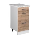 Vicco - meuble cuisine r - line, sonoma, 40 cm avec tiroirs, pt marbre Vicco - meuble cuisine r - line, sonoma, 40 cm avec tiroirs, pt marbre