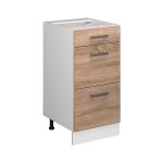 Meuble cuisine r - line, sonoma, 40 cm avec tiroirs, sans plan de travail vicco