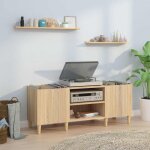 Meuble � disques ch�ne sonoma 121x38x48 cm bois d'ing�nierie vidaxl