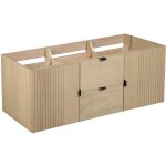 Mob - in - meuble double vasque 140cm chne studio suspendu