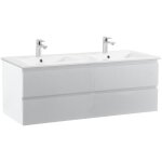 Meuble double vasque sorrento suspendu avec plan vasque en céramique 120cm Meuble double vasque sorrento suspendu avec plan vasque en céramique 120cm