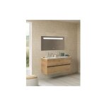 Meuble double vasque nolita chne arlington avec miroir antibue kathy