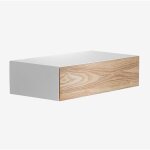 Sklum ? console murale florens ? mdf naturel ? dimensions 15cm x 60, 5cm x 30cm ? tiroir int�gr� pour ...