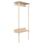 Meubletmoi - meuble d'entr�e / porte manteau en bois de h�tre - lonny 9920
