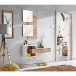 Meublorama - meuble d'entre torth 2 ? ensemble complet ? coloris chne et blanc ? design moderne et ...