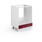 Meuble pour four fame - line, rouge bordeaux haute brillance, 60 cm sans plan de travail vicco