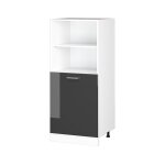 Vicco - meuble pour four r - line, anthracite haute brillance, 60 cm