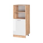 Vicco - meuble pour four r - line, blanc haute brillance, 60 cm