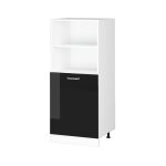 Vicco - meuble pour four r - line, noir haute brillance, 60 cm