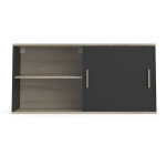 Meuble haut coloris chêne kronberg / noir - longueur 120 x profondeur 39 x hauteur 60 cm pegane Meuble haut coloris chêne kronberg / noir - longueur 120 x profondeur 39 x hauteur 60 cm pegane