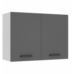 Meuble haut cuisine sg80 i meubles de cuisine - mural, rangements, 2 portes i taille: 29, 6 x 80 x 58 ...