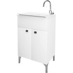 Meuble de lavage 50x50x83 blanc brillant