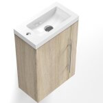 Biubiubath - meuble lave - mains moderne  suspendre avec lavabo, meuble de rangement avec une porte ...
