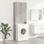 Meuble pour machine � laver sonoma gris 64x25, 5x190 cm vidaxl