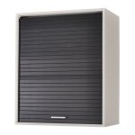 Meuble mural de cuisine blanc  rideau noir couna l 60 x h 72cm