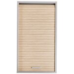 Meuble mural de cuisine gris à rideau chêne clair couna l 40 x h 72cm Meuble mural de cuisine gris à rideau chêne clair couna l 40 x h 72cm