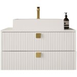 Mobilier1 - meuble mural salle de bains orlvera 102, blanc,  suspendre, le nombre de portes: 0, 42x80x46cm, ...