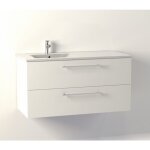 Sanitaire - meuble neptune blanc 100 cm dcentr - sans miroir
