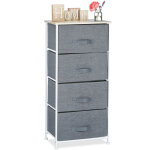 Meuble rangement 4 tiroirs tissu commode étagère tiroir tissu hxlxp: 95 x 45 x 30 cm, gris - relaxdays ... Meuble rangement 4 tiroirs tissu commode étagère tiroir tissu hxlxp: 95 x 45 x 30 cm, gris - relaxdays ...