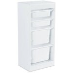 Sweeek - meuble de rangement blanc enfant 4 bacs de rangement