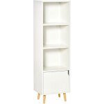 Meuble de rangement colonne design scandinave - 3 niches, placard porte - pitement effil inclin bois ...