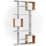Vicco - meuble de rangement cube cube, blanc / sonoma, 92 x 187. 7 cm