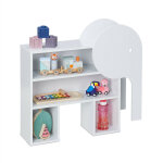Relaxdays - meuble de rangement �l�phant, 4 compartiments, biblioth�que, enfants, h x l x p : 60, 5 x ...