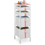 Relaxdays - meuble de rangement pour enfants, 4 tiroirs, commode, env. 109, 5 x 36 x 40, 5 cm, tissu ...