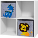 Zonekiz - meuble de rangement jouets enfant tagre de jouet pour chambre d'enfant 4 casiers 2 tiroirs ...